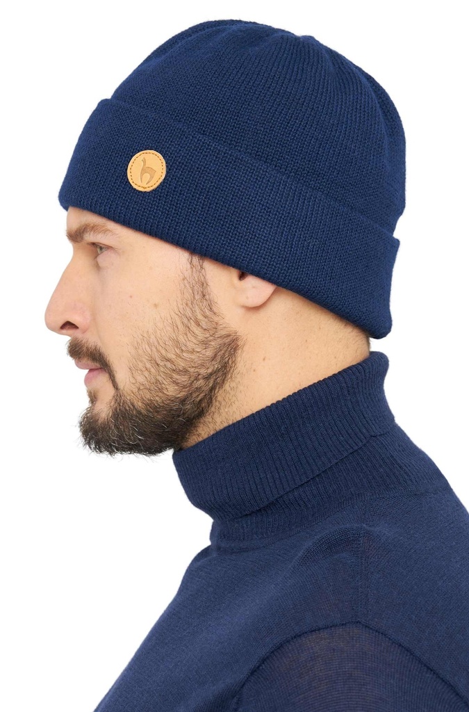 Bonnet Bark Bleu en 100% baby alpaca - APU KUNTUR 
