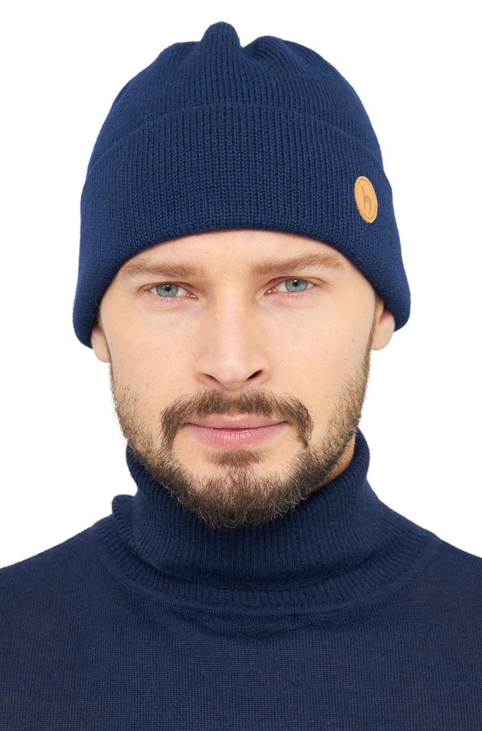Bonnet Bark Bleu en 100% baby alpaca - APU KUNTUR 