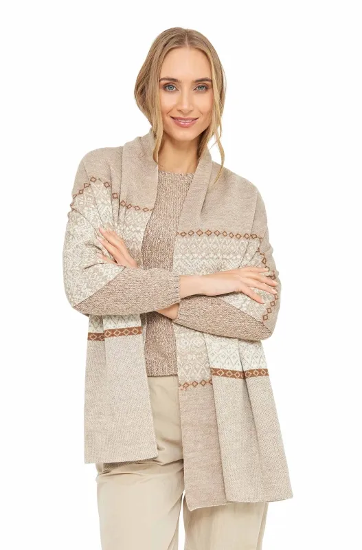 Écharpe en tricot d'alpaga CARLY en 100% bébé alpaga-  APU KUNTUR
