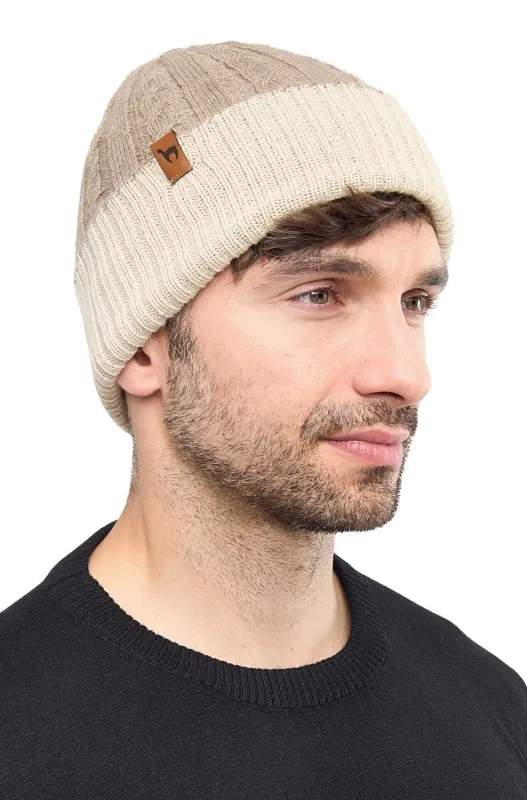 Bonnet réversible en alpaga SUAVE 100% bébé alpaga - SABLE - APUKUNTUR