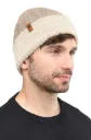 Bonnet réversible en alpaga SUAVE 100% bébé alpaga - SABLE - APUKUNTUR