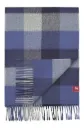 Écharpe tissée en alpaga KARO 100% bébé alpaga - bleu/gris - APUKUNTUR