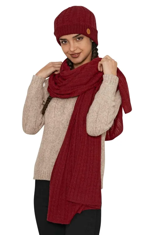 Écharpe/plaid en alpaga SUAVE - 100% bébé alpaga- ROUGE - APU KUNTUR