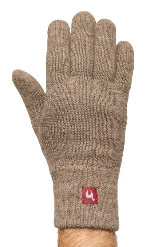 Alpaga Gants doublés UNI 100% alpaga- CACAO - APU KUNTUR