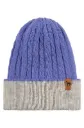 Bonnet réversible en alpaga SUAVE 100% bébé alpaga CORNFLOWER - APUKUNTUR