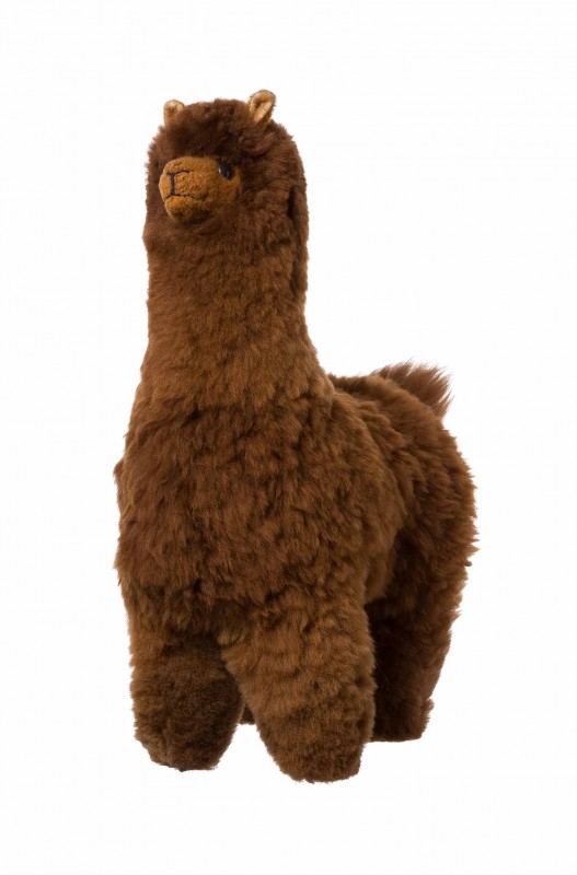 [4082BR] Alpaca knuffeldier DOUILLET Brun (50 cm) in alpacabont - APU KUNTUR
