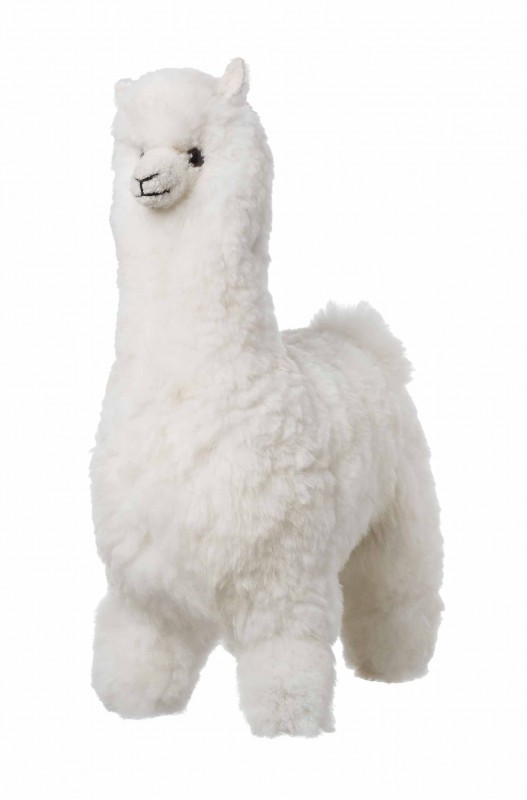 [4082BL] Alpaca knuffeldier  DOUILLET Blanc (50 cm) alpacabont - APU KUNTUR