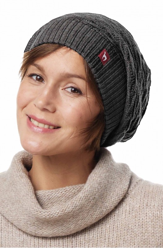 Béret basque alpaga BIESEN en 100% bébé alpaga - anthracite- (taille unique) - APU KUNTUR