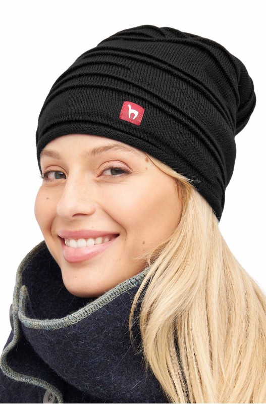 Alpacamuts CAMINOS van 100% babyalpaca – Zwart – APU KUNTUR