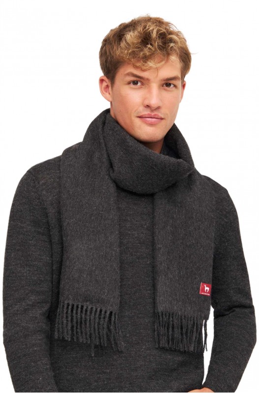 Écharpe d'alpaga UNI en 100% bébé alpaga (30*180 cm) - Anthracite - APU KUNTUR