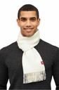 Sjaal in alpacawol UNI in 100% baby alpaca (30*180 cm) - Ecru - APU KUNTUR