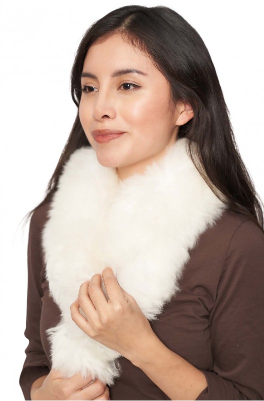 SJAAL in alpacabont 100% alpacabont - wit  - APU KUNTUR