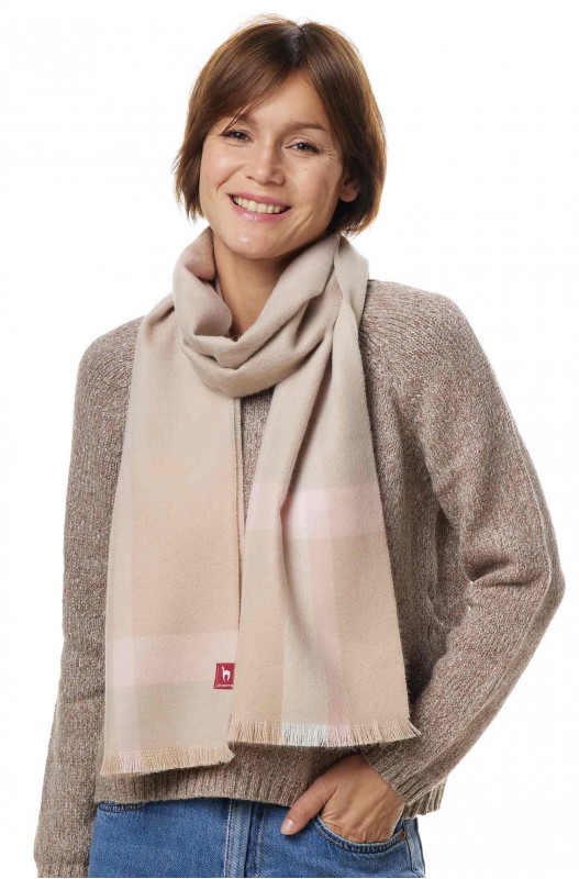 [09315beige] SJAAL in alpacawol GALANO 100% baby alpaca - beige - APU KUNTUR