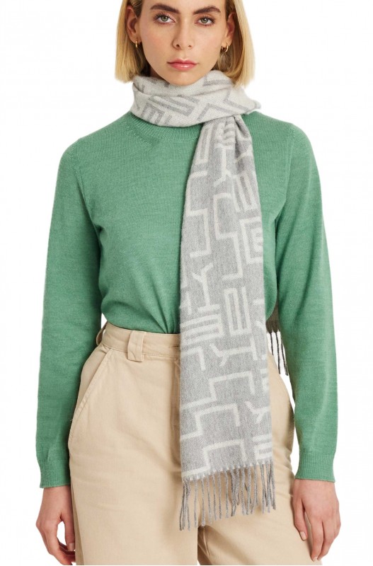 Écharpe d'alpaga WIR 100% bébé alpaga - gris - KUNA