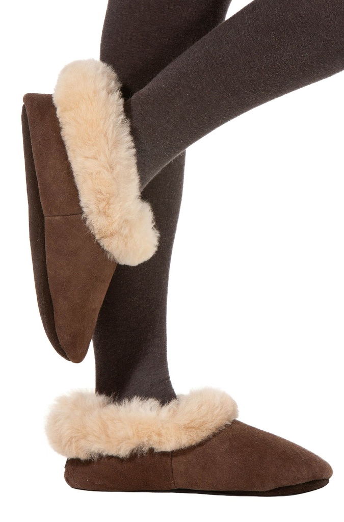 100% schapenwol pantoffels met alpaca bont  - APU KUNTUR (36)