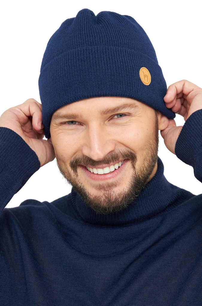 Bonnet Bark Bleu en 100% baby alpaca - APU KUNTUR 