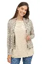 Cardigan ALAYA avec fermeture éclair en mélange de bébé alpaga et de coton- beige