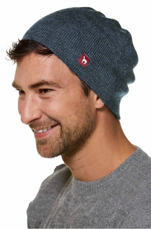 Omkeerbare muts Bleu 100% baby alpaca - APU KUNTUR (S)