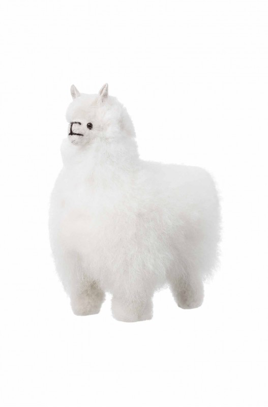 Alpaca knuffelkussen (10 cm) van alpacabont – Wit – APU KUNTUR