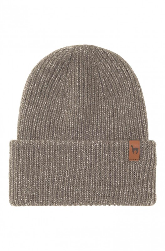Bonnet en alpaga PACA mélange baby alpaga-mérinos- Taupe 