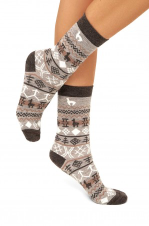 Alpaga Premium CAMINO CHAUSSETTES en mélange baby alpaga-laine (36-38)