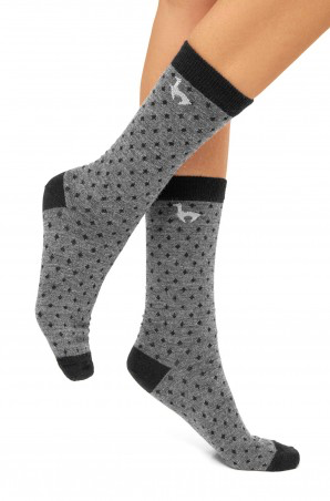 [10122T1] Premium Alpaca DOTTED SOKKEN in baby-alpaca-wolmix (36-38)