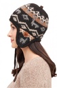 Bonnet d'alpaga inca NATURA en 100% alpaca superfine - Brun