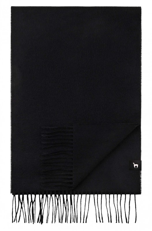 Écharpe tissée en alpaga TIERRA en 100% royal alpaga- noir