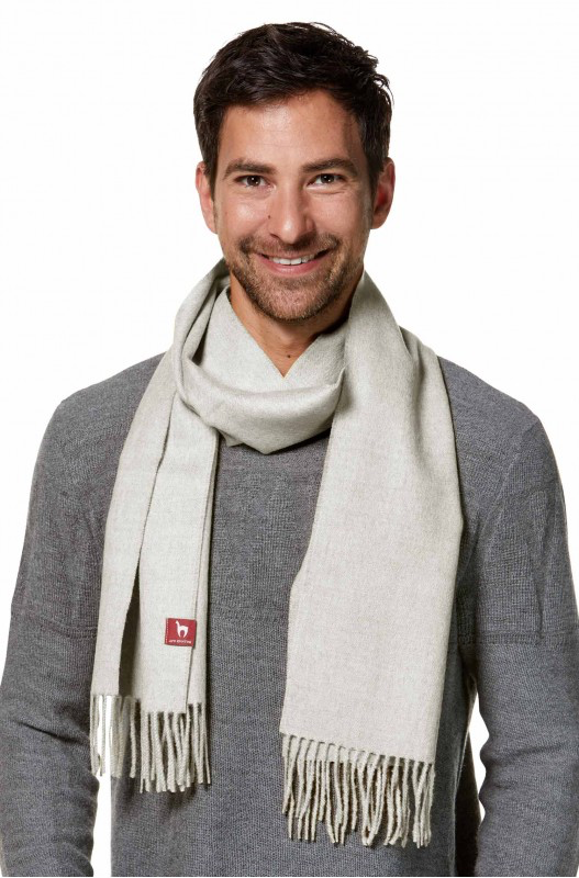 Écharpe d'alpaga UNI en 100% bébé alpaga (30*180 cm) - sable - APU KUNTUR 