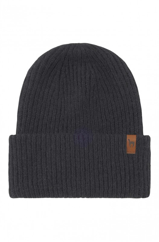 Bonnet en alpaga PACA mélange baby alpaga-mérinos- Noir