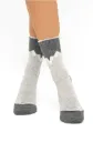 CHAUSSETTES DE RANDONNÉE en alpaga grey/silver - (Wandersocken) Mélange baby alpaga/coton - PREMIUM