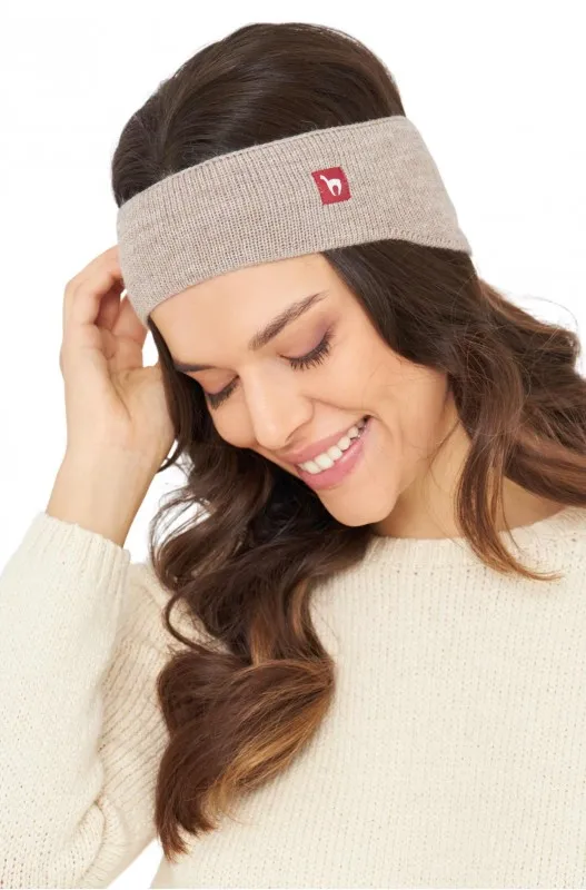 Bandeau en alpaga Stirnband- sable