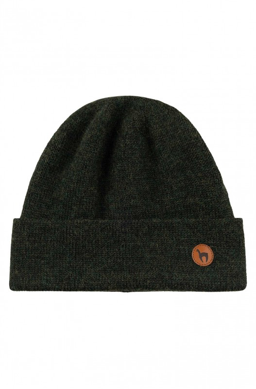 Bonnet Bark Vert en 100% baby alpaca - APU KUNTUR   (M)