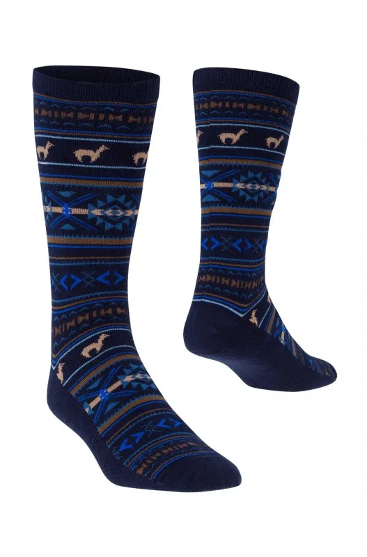 Chaussettes en alpaga JACQUARD en 70% baby alpaga et 25% coton Pima